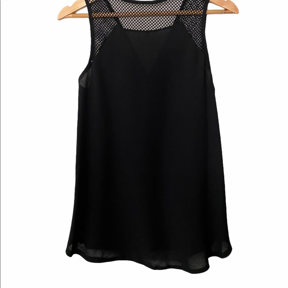 41 Hawthorne Sleeveless Gozo Mesh Faux Wrap Blouse - Picture 2 of 3